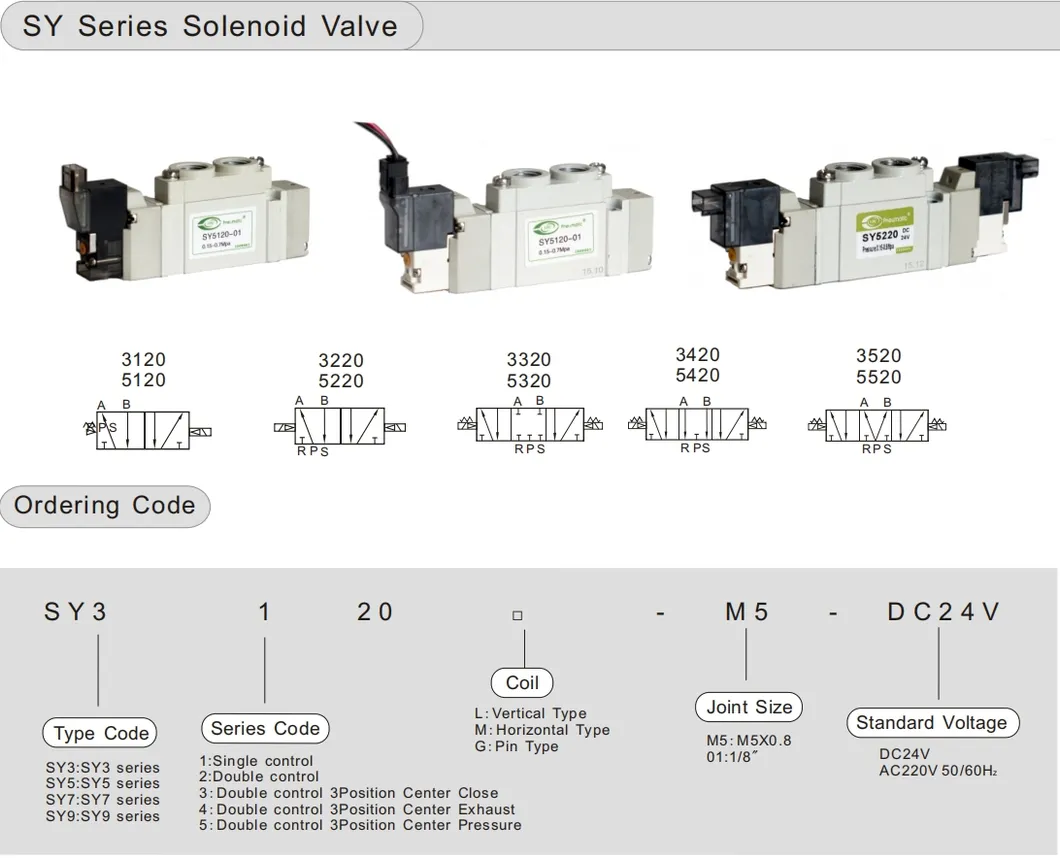 SMC Solenoid Valve 5/2 Way Electric Control Valve