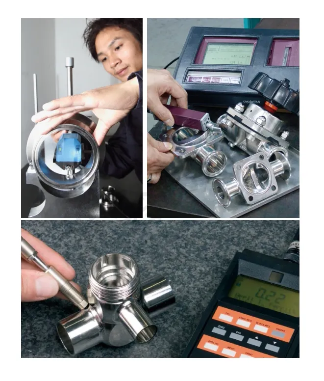 SMS Sanitary Stainless Steel SS304/SS316L 3PCS Welded Manual Ball Valve&Globe Valve Rq0103