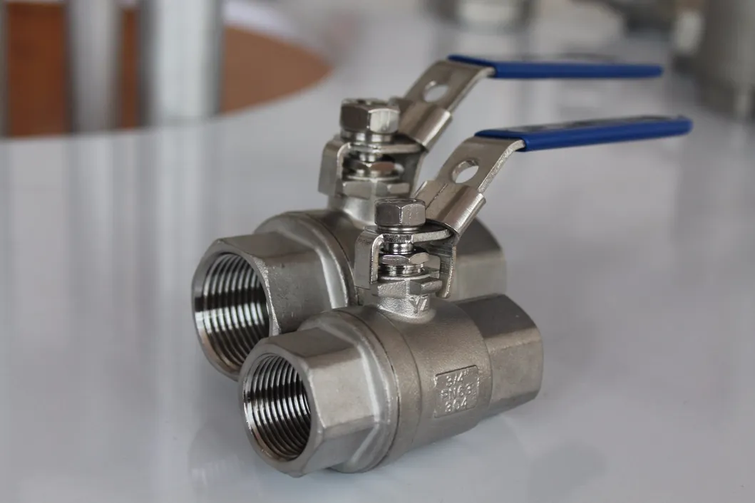 SS304 / SS316 DIN M3 2PC Threaded Inox Bola Valvulas