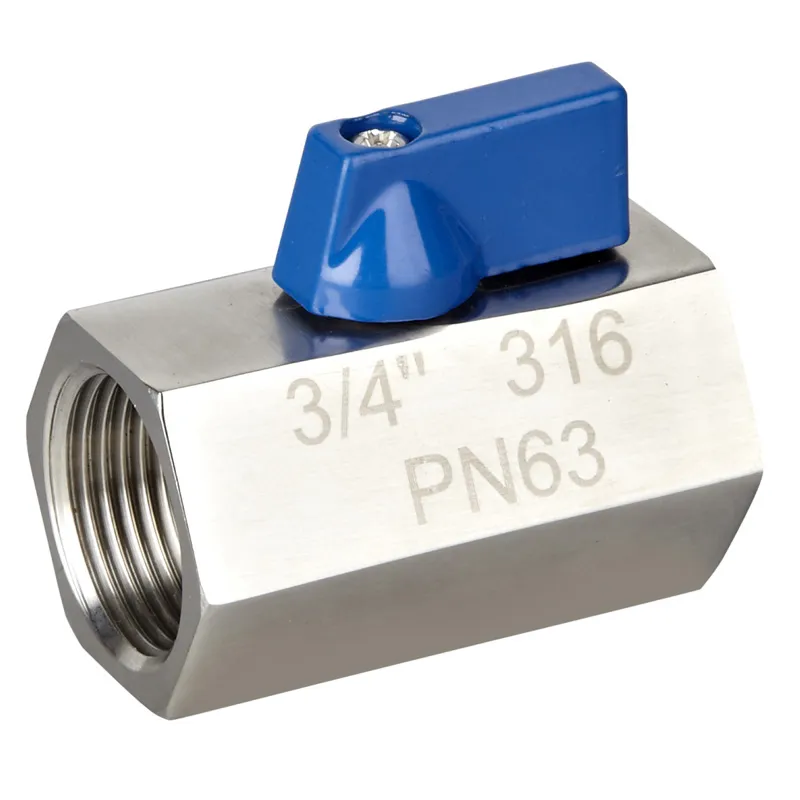 SS304 Stainless Steel Mini Hex Ball Valve