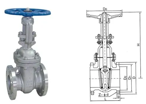 Stainless Steel 2 Inch 300# Gate Valve RF A217 Gr. C12A