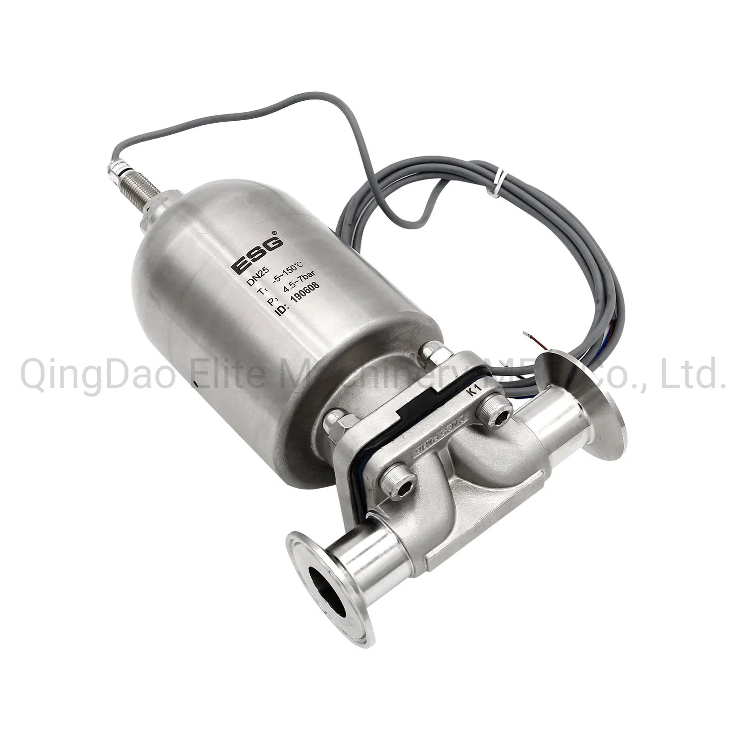 Stainless Steel Pneumatic Sanitary Diaphragm Valve with ISO- 1127 Connection