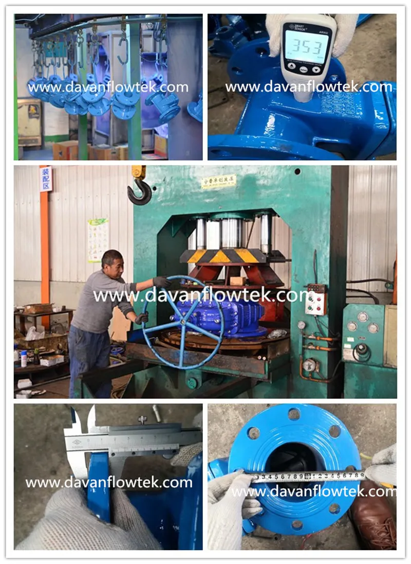 Stock/Flanged DN50 Pn16 Rubber Wedge Gate Valve Flanged Handwheel Operated Gate Valve Resilient Seat Gate Valve Ductile Iron Ggg50 Factory Sluice Gate Valve