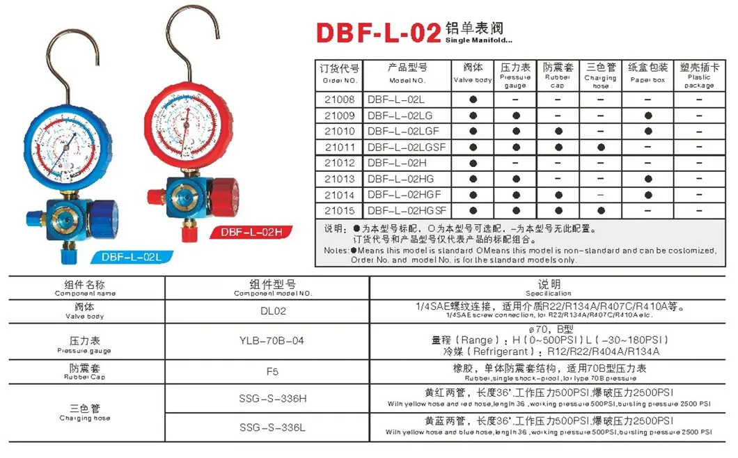 Three-Way Valve / Refigeration Fittings / Refrigeration Valve / Pressure Gauge Set