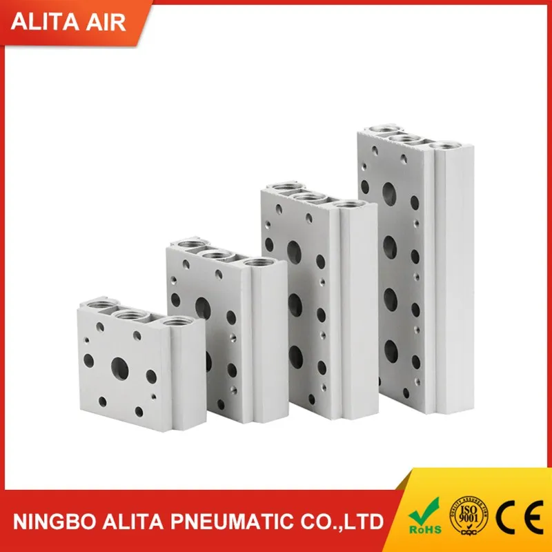 Valves Air Exhaust Manifold 200m-2f/3f/4f/5f/6f/7f/8f Pneumatic Base Solenoid Valve Plate