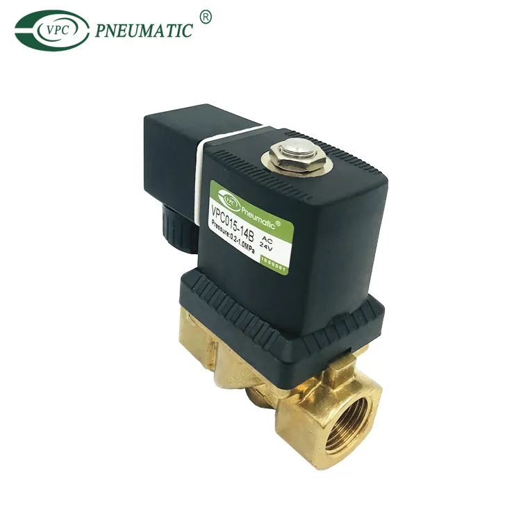 Vpc 2/2 Way Pilot Diaphragm Brass Normal Close Solenoid Valve