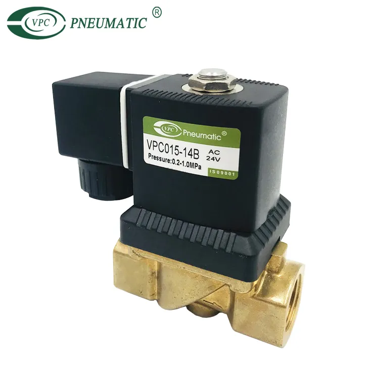 Vpc 2/2 Way Pilot Diaphragm Brass Normal Close Solenoid Valve